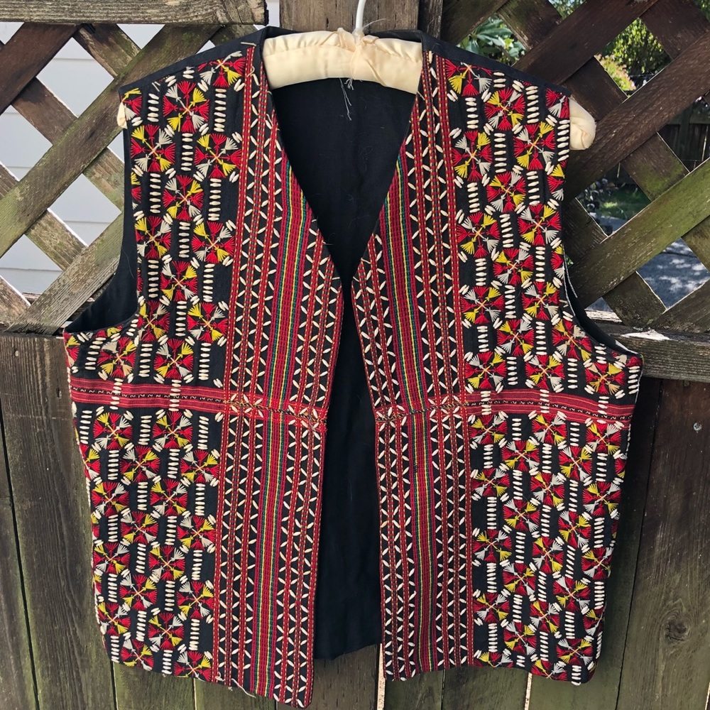 Vintage festival beaded vest